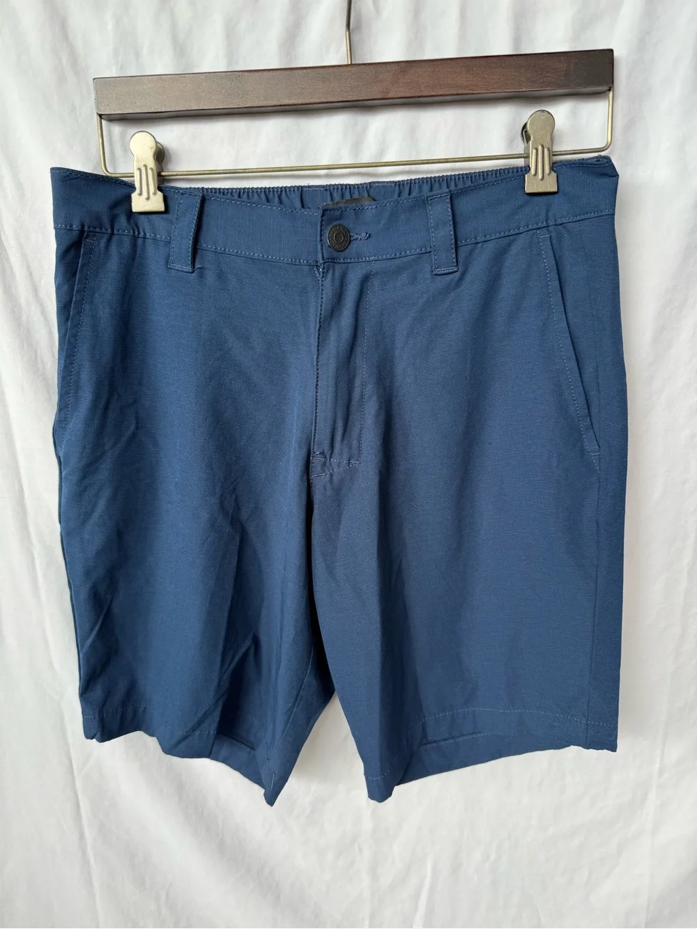 Banana Republic Navy Flat-Front Performance Shorts